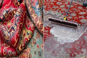 شستن فرش با تاید دستی